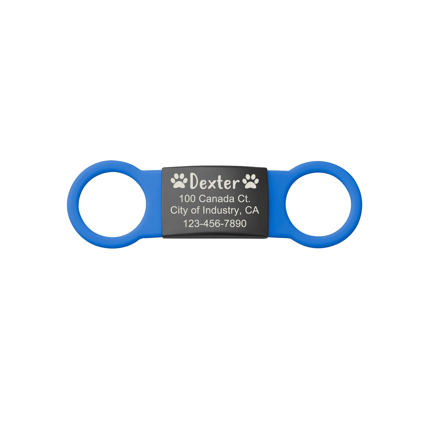 Custom Black Slide-On Pet ID Dog Tag