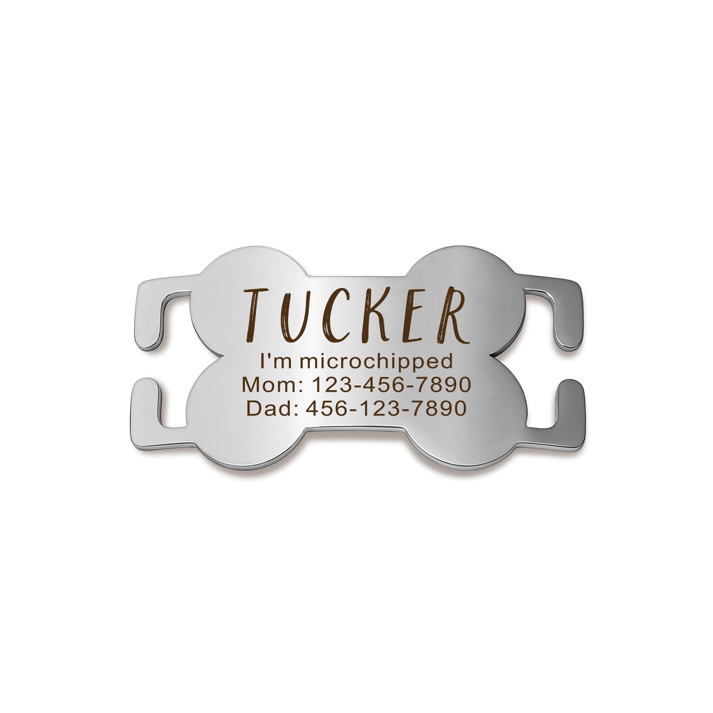 Dog Bone Stainless Steel Slide-On Pet ID Tag