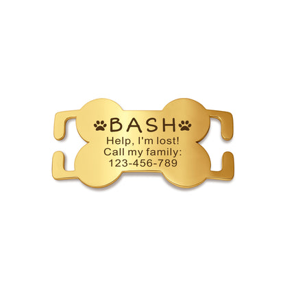 Dog Bone Stainless Steel Slide-On Pet ID Tag