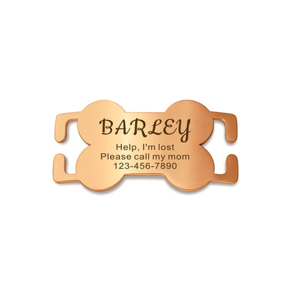 Dog Bone Stainless Steel Slide-On Pet ID Tag