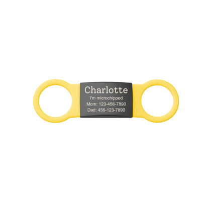 Custom Black Slide-On Pet ID Dog Tag