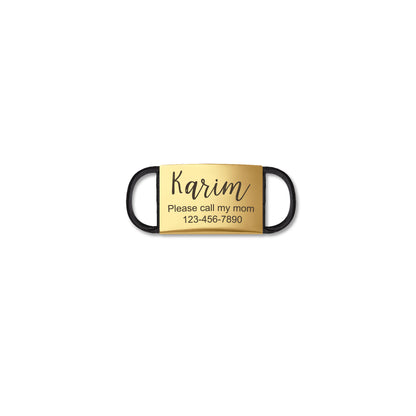 Custom Name Fabric Silent Slide-On Pet Tag