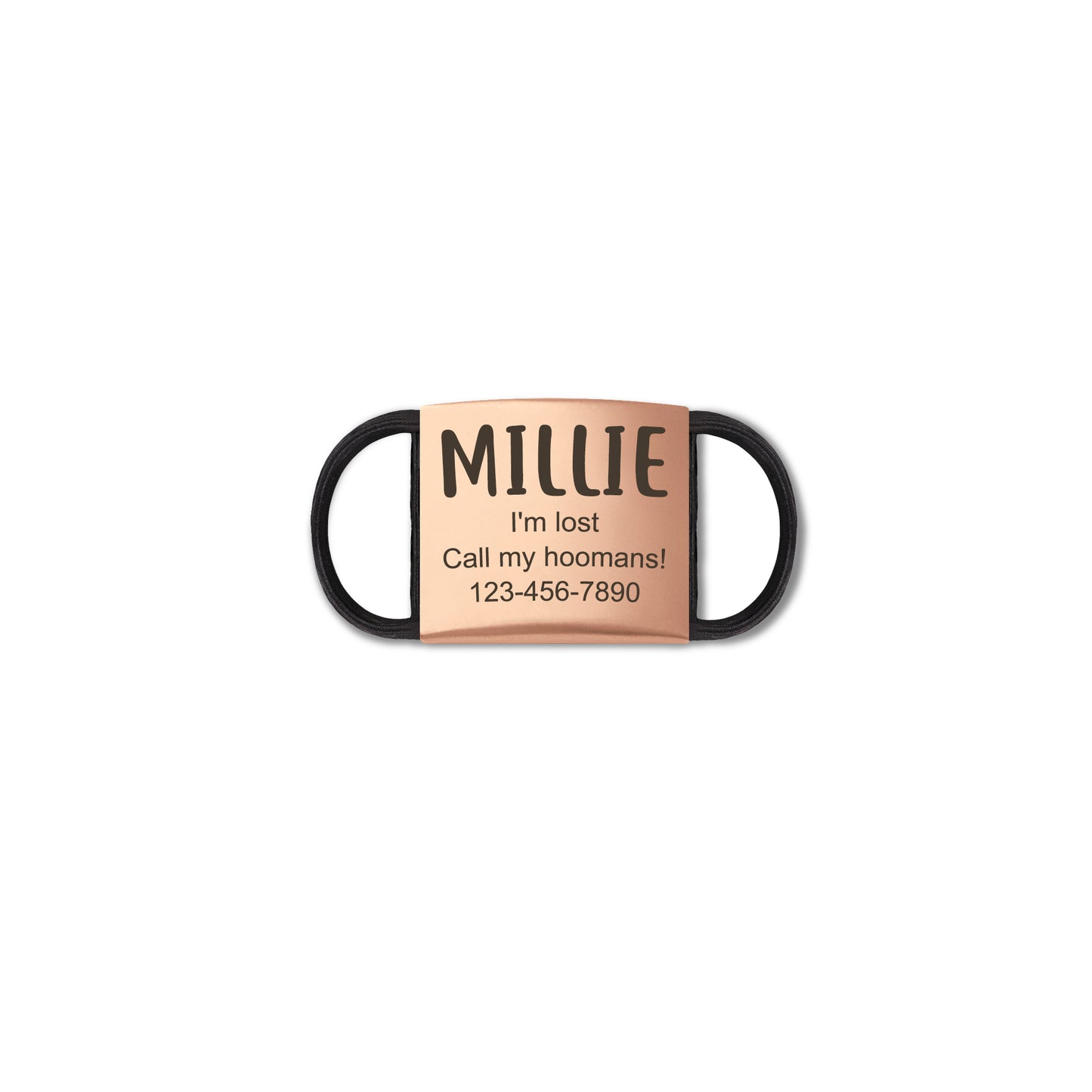 Custom Name Fabric Silent Slide-On Pet Tag