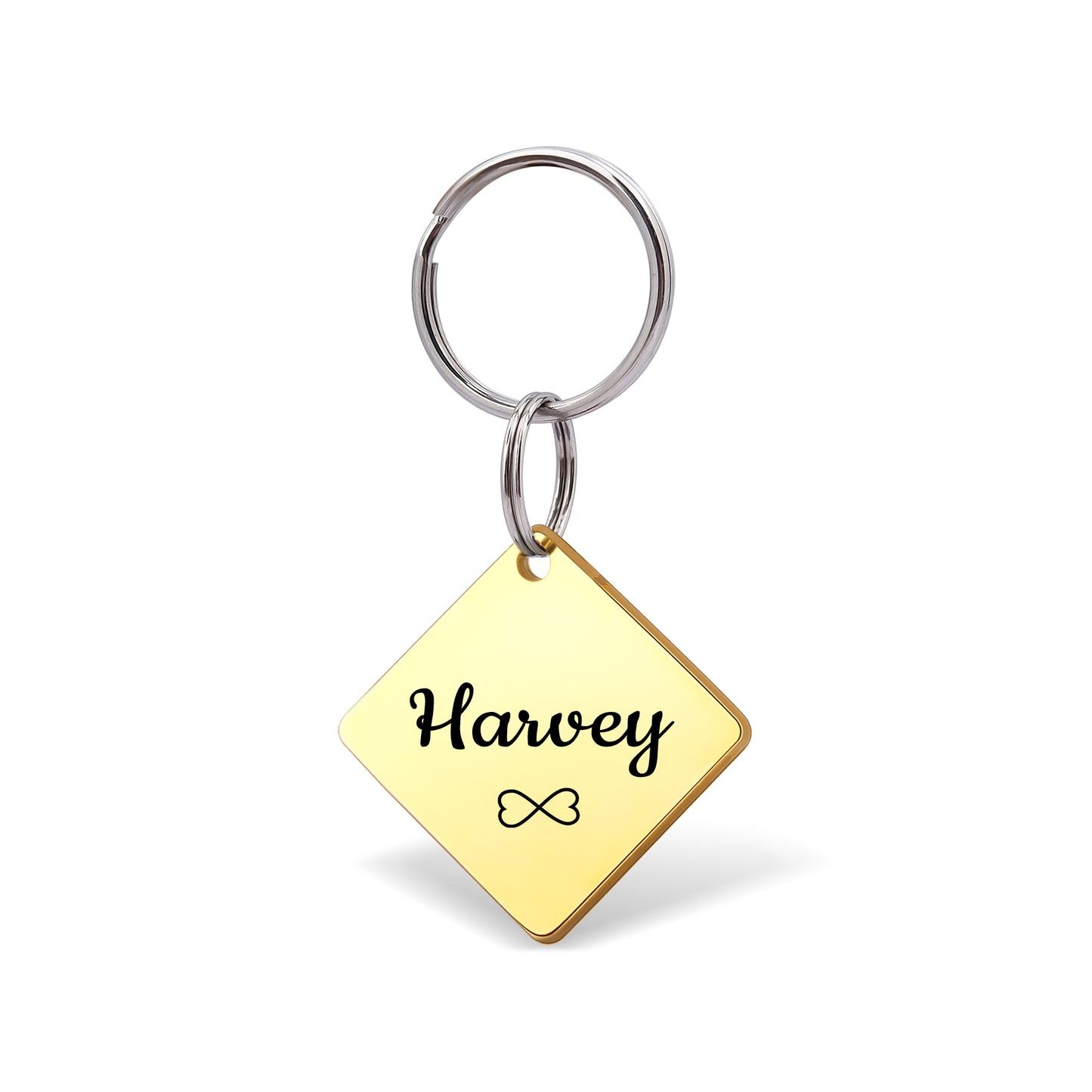 Diamond Name and Icon Pet ID Dog Tag
