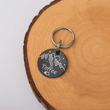 Load image into Gallery viewer, Personalized Mountain Tent Round Shaped Pet ID Dog Tag for Cat or Dog
