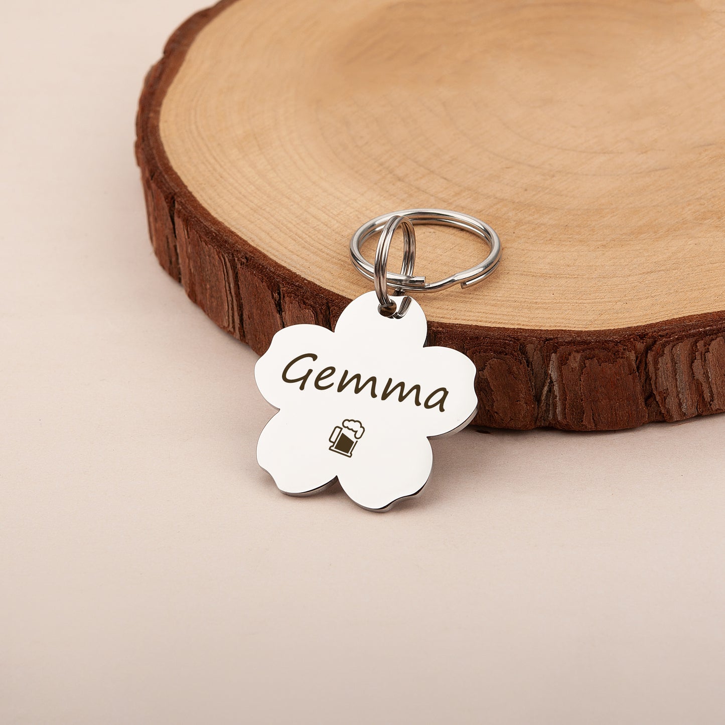 Cherry Blossom Pet ID Dog Tag