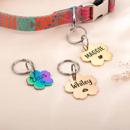 Cherry Blossom Pet ID Dog Tag