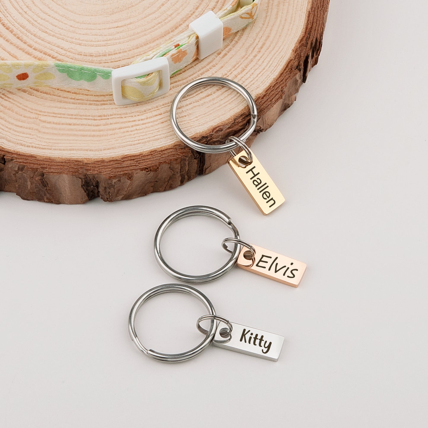 Mini Rectangle Pet Collar Charms