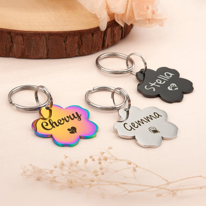 Cherry Blossom Pet ID Dog Tag