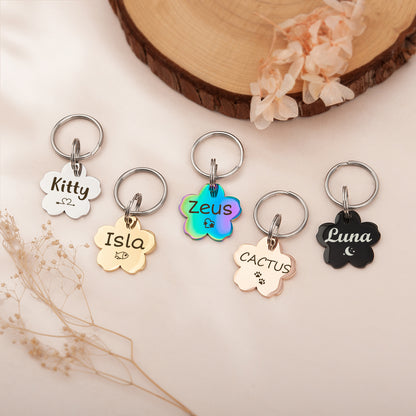 Cherry Blossom Pet ID Dog Tag