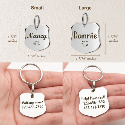 Shield Shaped Pet ID Tag