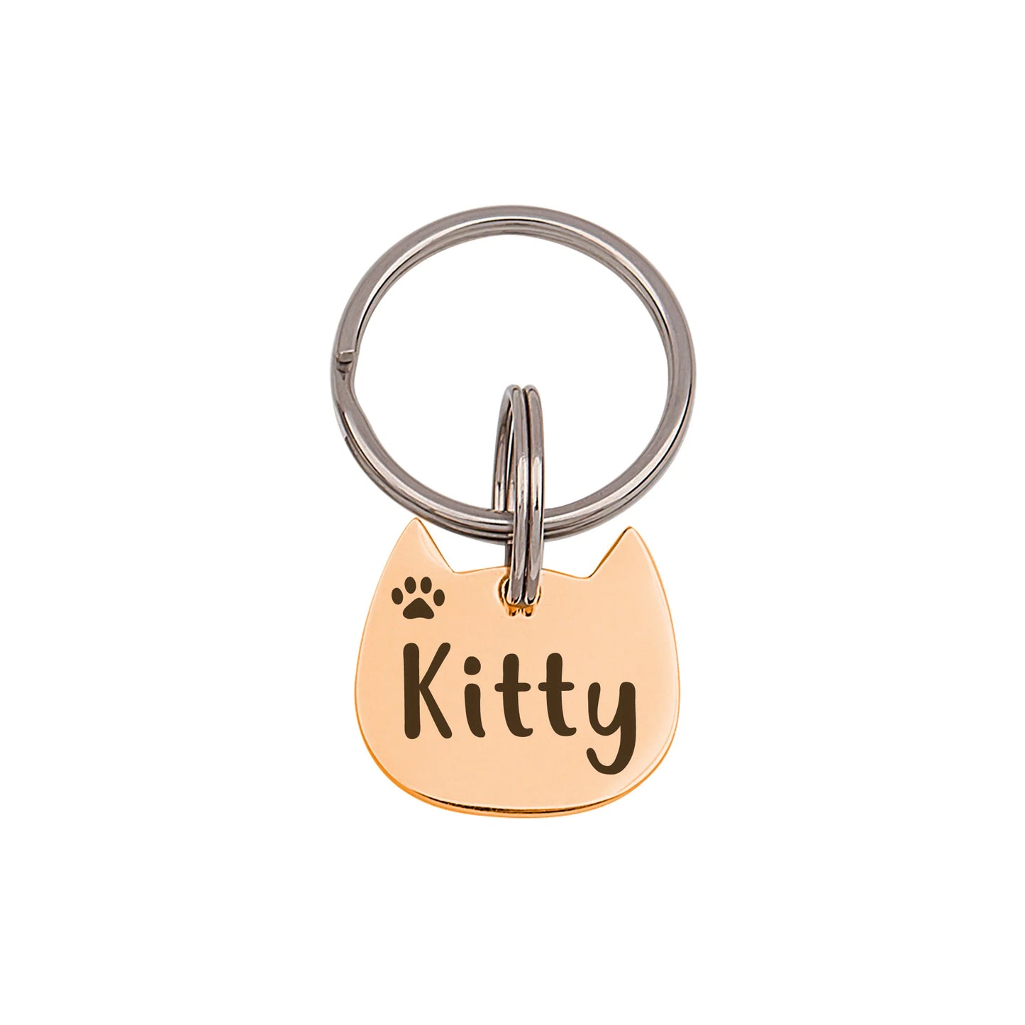 Cat Head Name and Icon Pet ID Tag