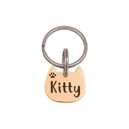 Cat Head Name and Icon Pet ID Tag