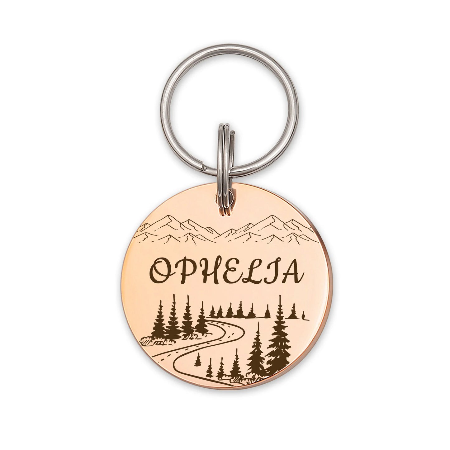 Round Mountain Road Pet ID Dog Tag