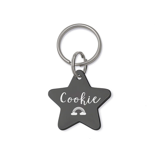 Name & Icon Star Shapped Pet ID Dog Tag