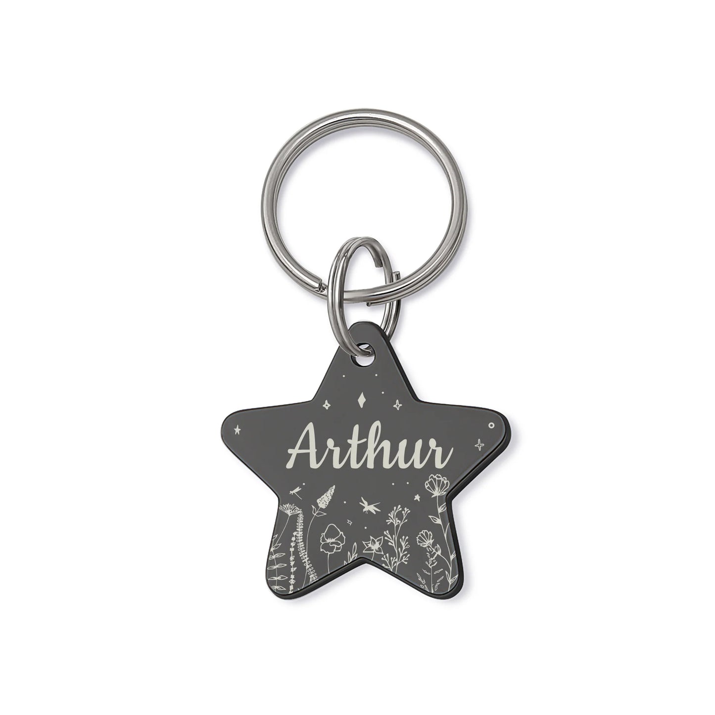 Star Wildflowers Pet ID Dog Tag