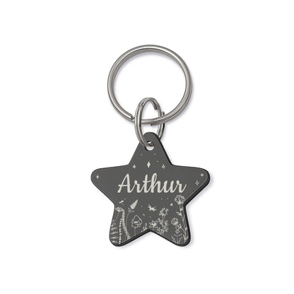 Star Wildflowers Pet ID Dog Tag