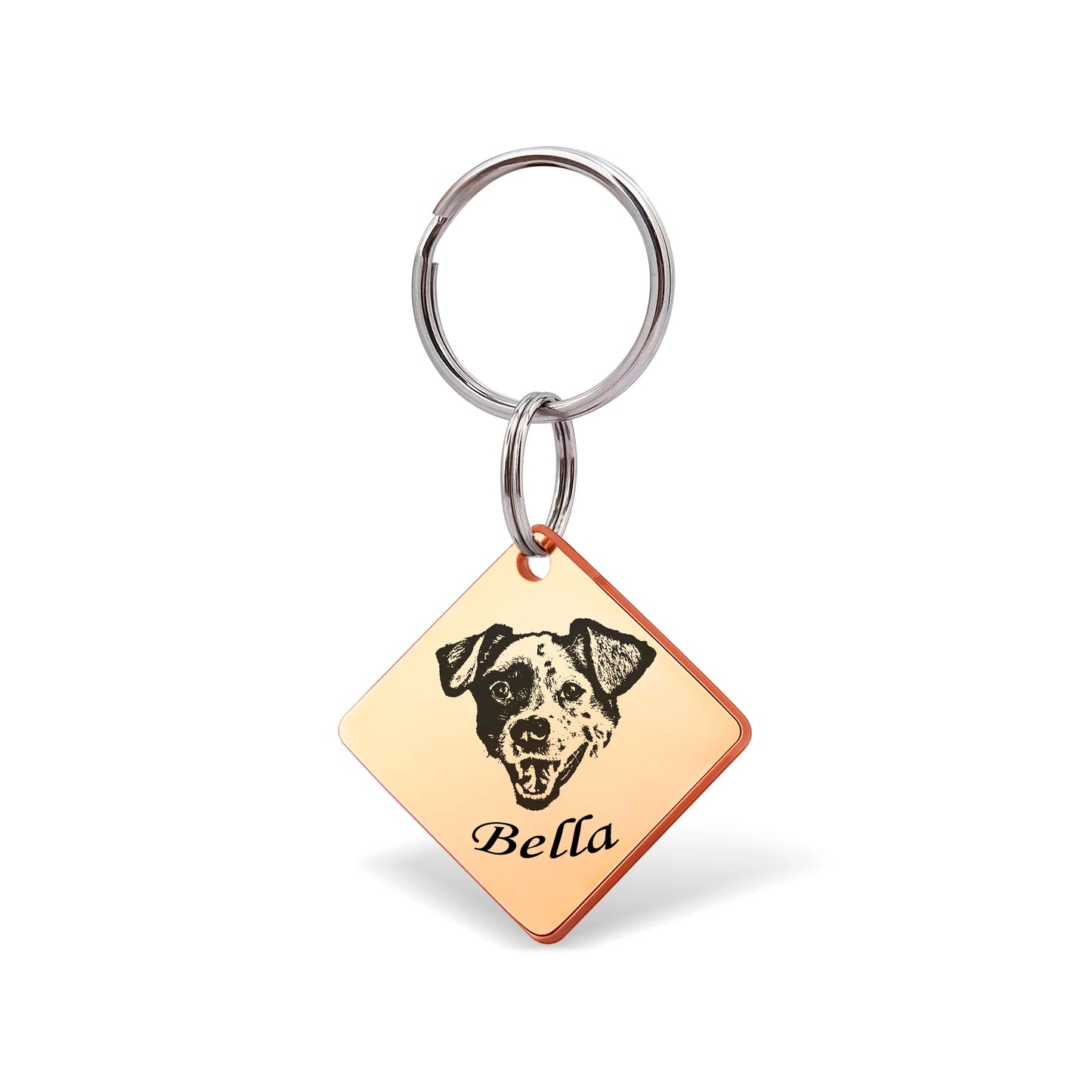 Diamond Pet Portrait Pet ID Dog Tag