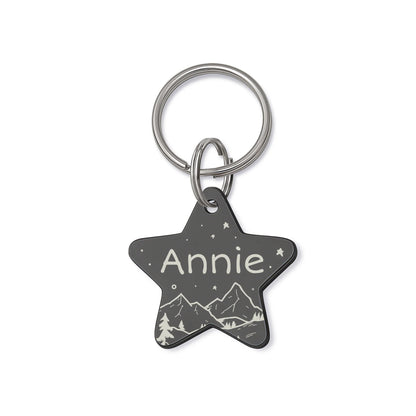 Star Mountain Starry Sky Pet ID Dog Tag