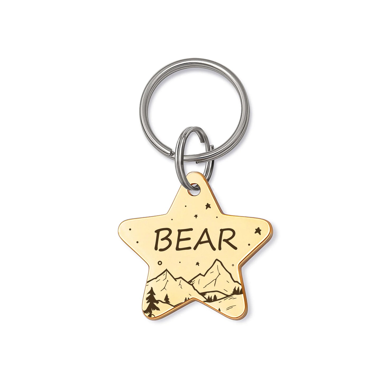 Star Mountain Starry Sky Pet ID Dog Tag