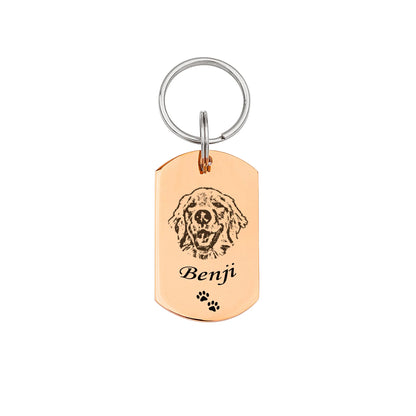 Pet Portrait Dog Tag Pet ID Tag