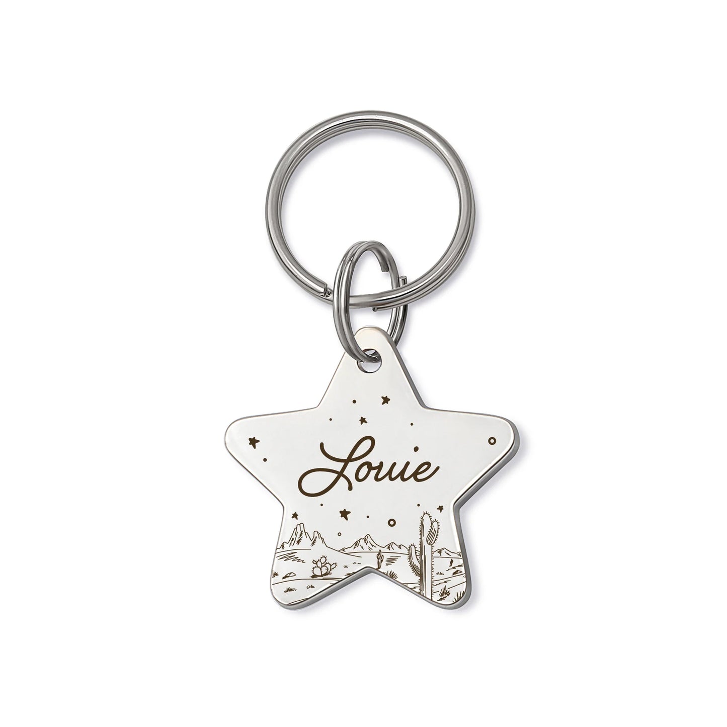 Star Desert Night Sky Pet ID Dog Tag