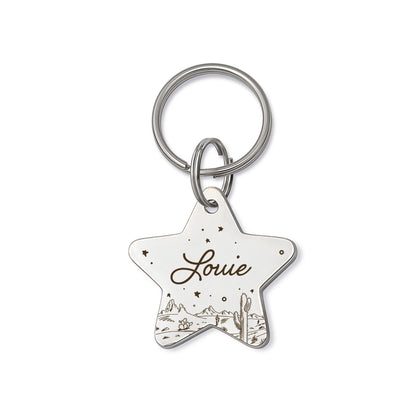 Star Desert Night Sky Pet ID Dog Tag