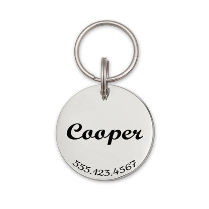 Custom Round Pet ID Dog Tag