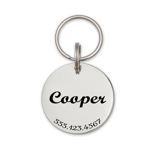 Custom Round Pet ID Dog Tag