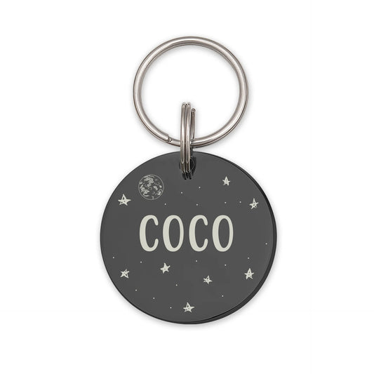 Round Space Pet ID Tag