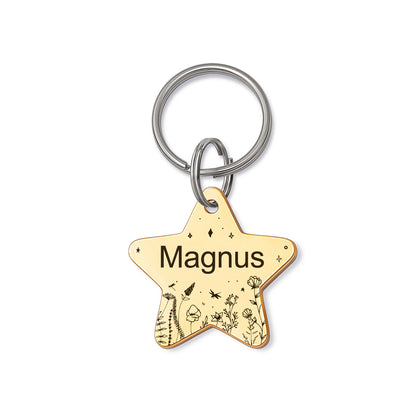 Star Wildflowers Pet ID Dog Tag