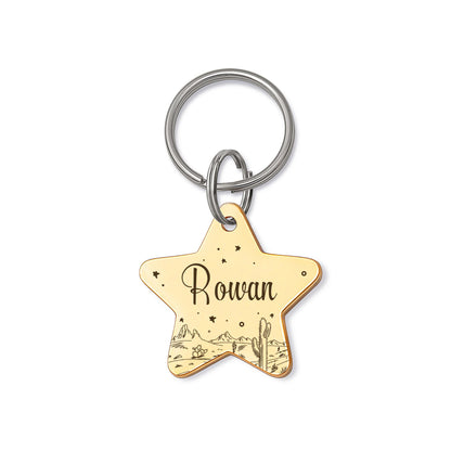 Star Desert Night Sky Pet ID Dog Tag