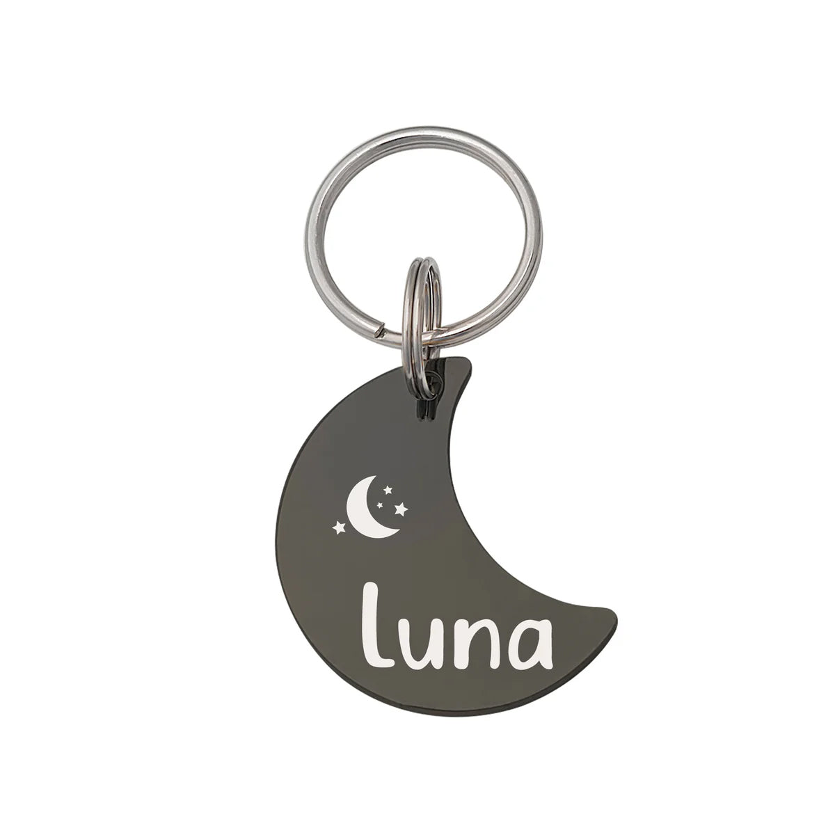 Personalized Moon Shaped Pet ID Tag