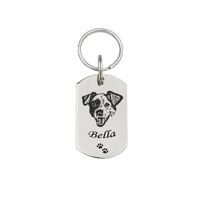 Pet Portrait Dog Tag Pet ID Tag