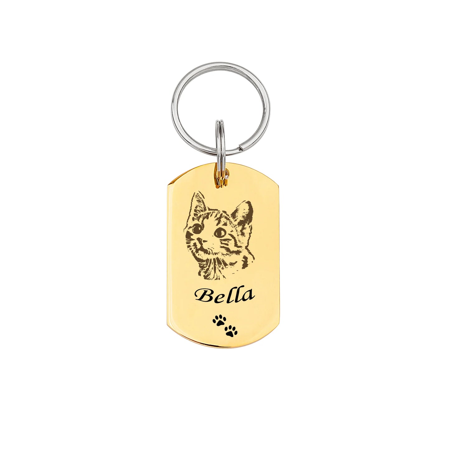 Pet Portrait Dog Tag Pet ID Tag