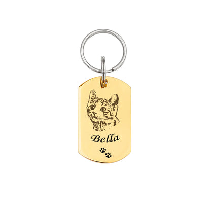 Pet Portrait Dog Tag Pet ID Tag