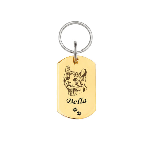Pet Portrait Dog Tag Pet ID Tag