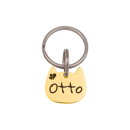 Cat Head Name and Icon Pet ID Tag