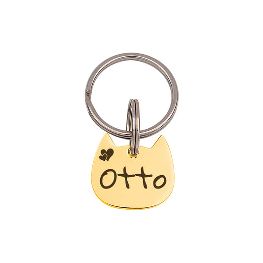 Cat Head Name and Icon Pet ID Tag