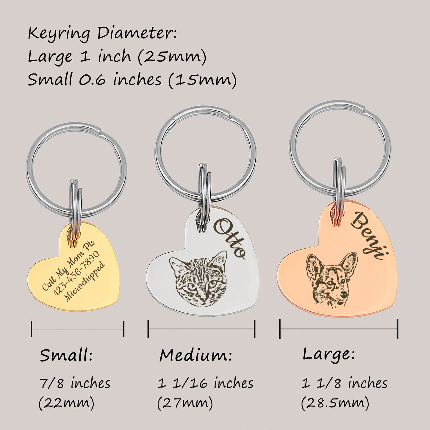 Heart Pet Portrait Pet ID Dog Tag