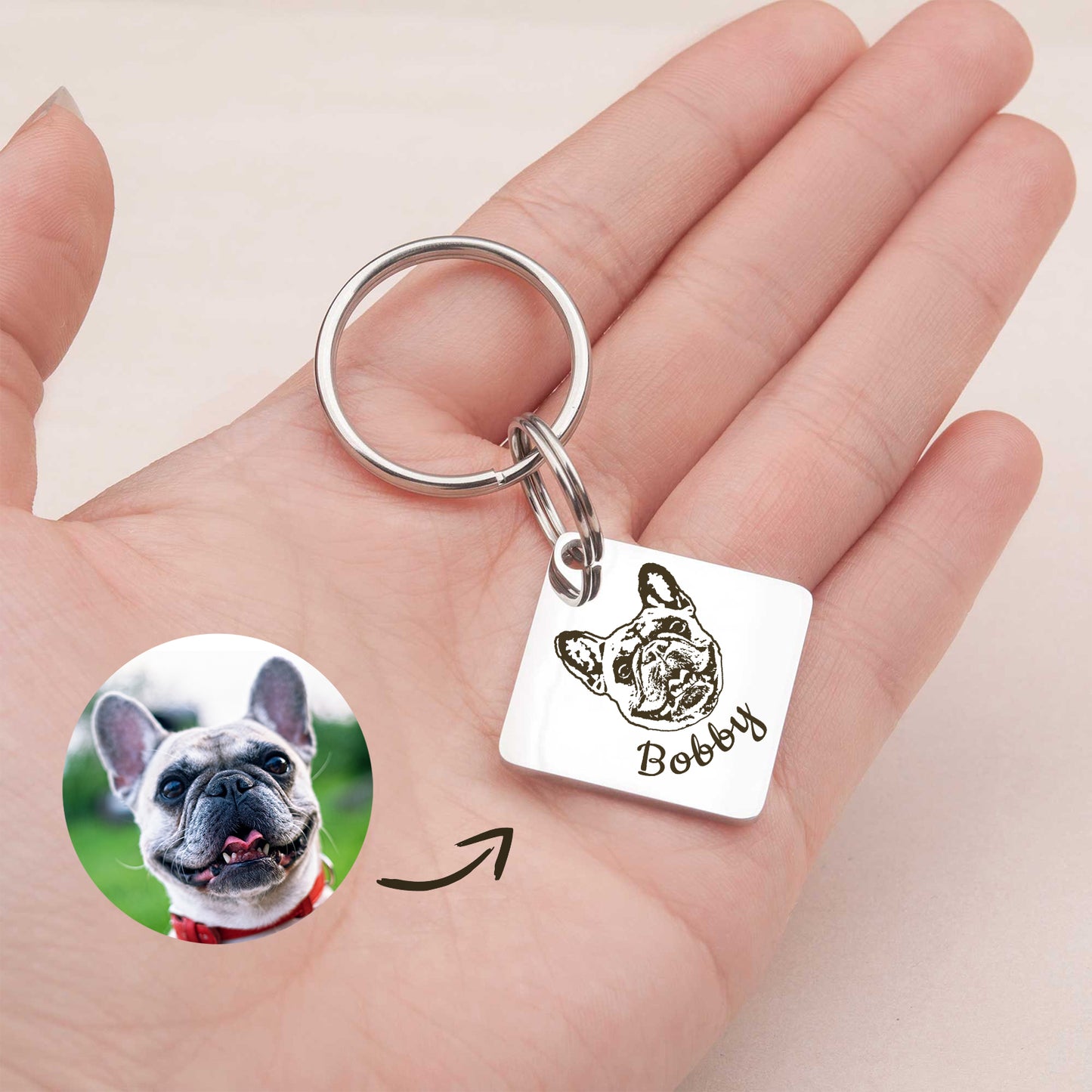 Diamond Pet Portrait Pet Tag