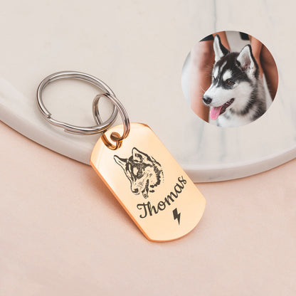 Pet Portrait Dog Tag Pet ID Tag