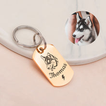 Load image into Gallery viewer, Pet Portrait Dog Tag Shaped Pet ID Tag
