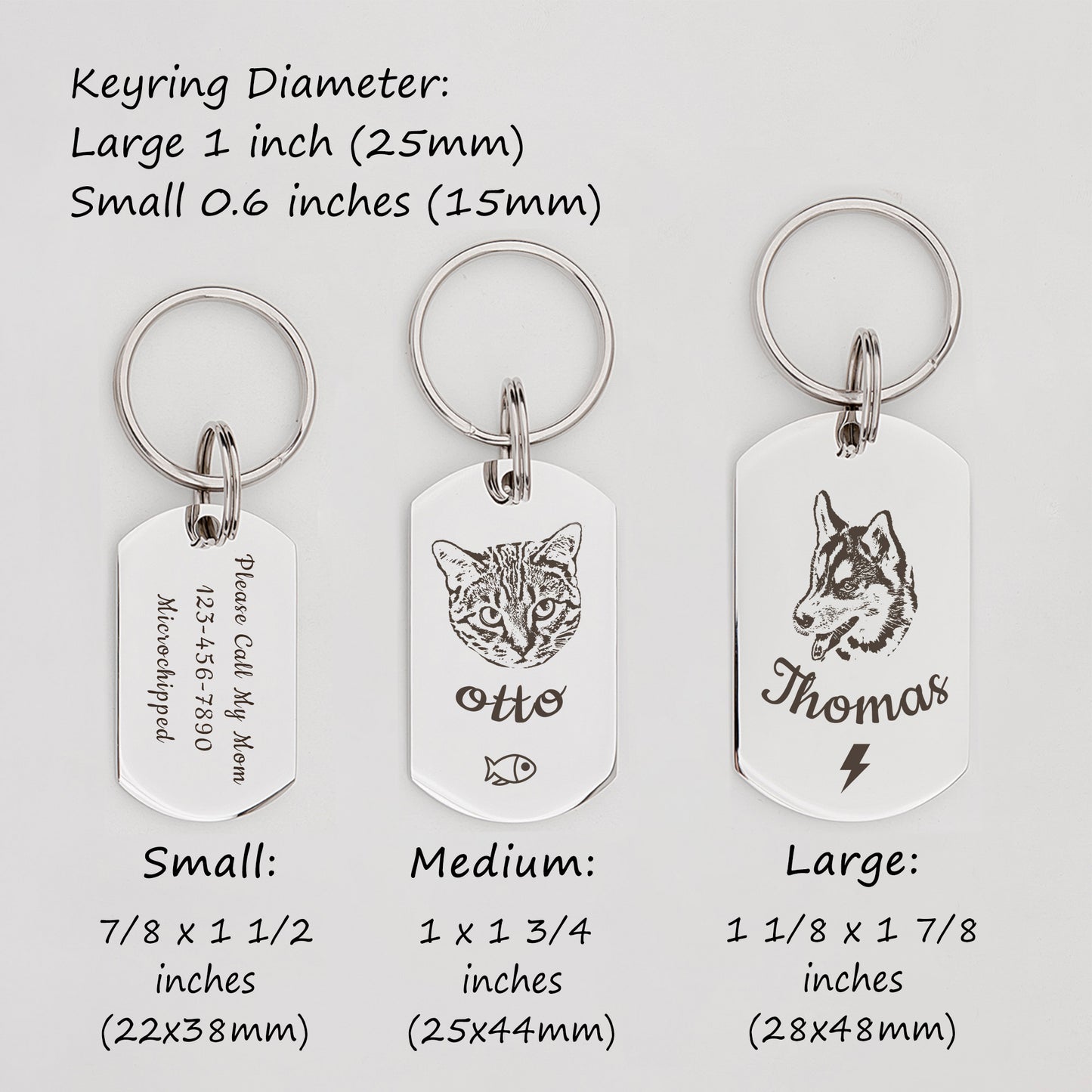 Pet Portrait Dog Tag Pet ID Tag