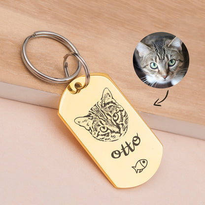 Pet Portrait Dog Tag Pet ID Tag