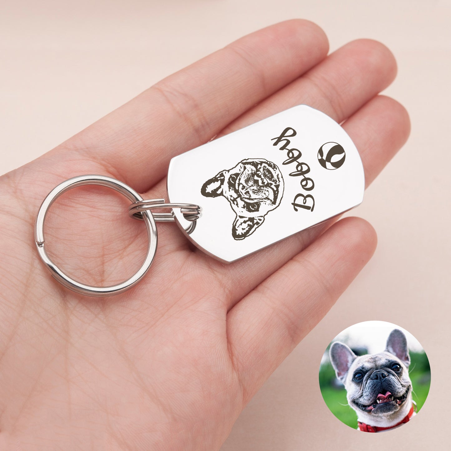 Pet Portrait Dog Tag Pet ID Tag