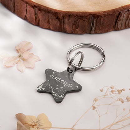 Star Mountain Starry Sky Pet ID Dog Tag