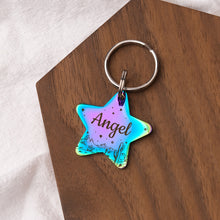 Load image into Gallery viewer, Personalized Star Shaped Dersert Night Sky Themed Pet ID Dog Tag
