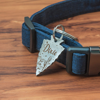 Starry Night Arrowhead Pet ID Tag