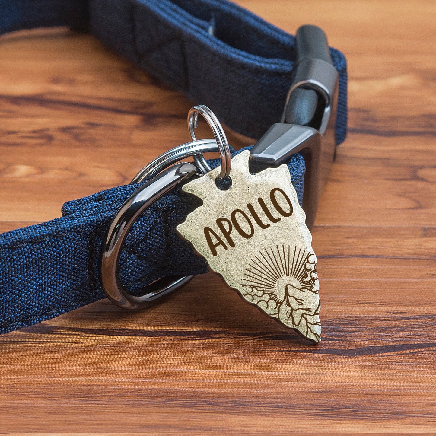 Mountain Sunrise Arrowhead Pet Tag